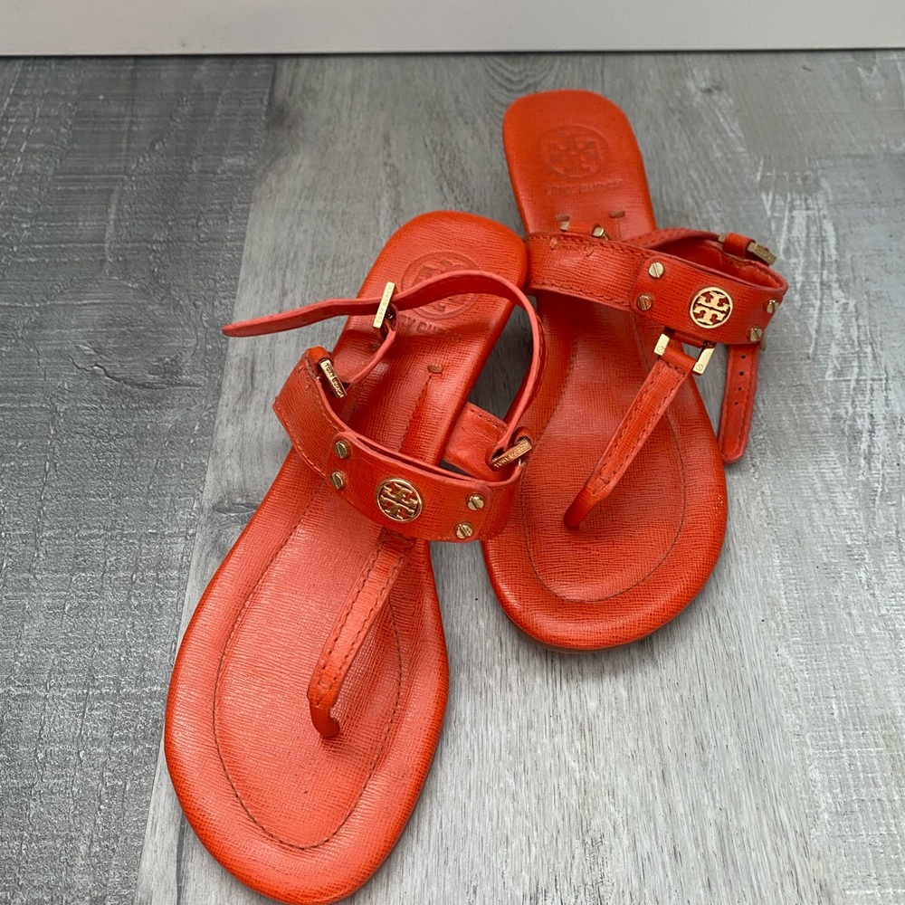 Orange Tory Burch Sandals